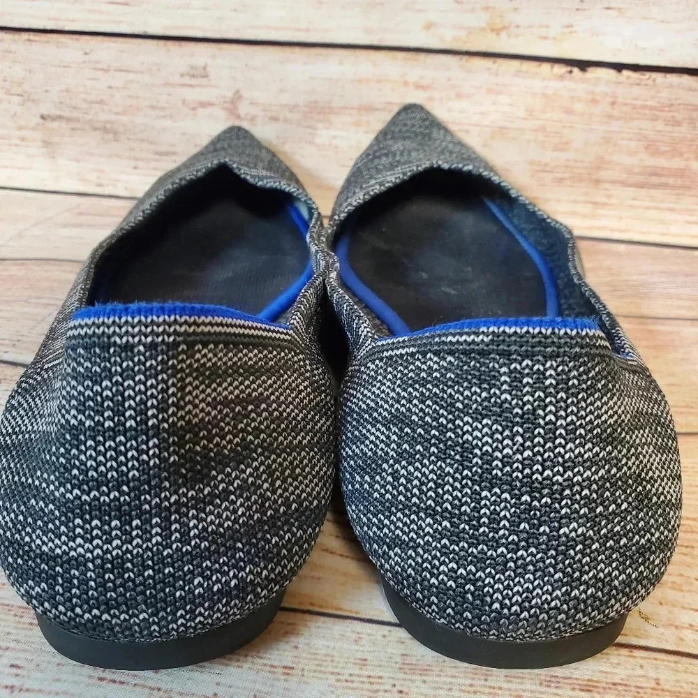 Rothys Womens Size 10 Granite Heather "The Point" Pointed Toe Ballet Flats - Picture 4 of 12